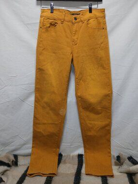 L&B Mustard Stretch Denim Pants | Size 4